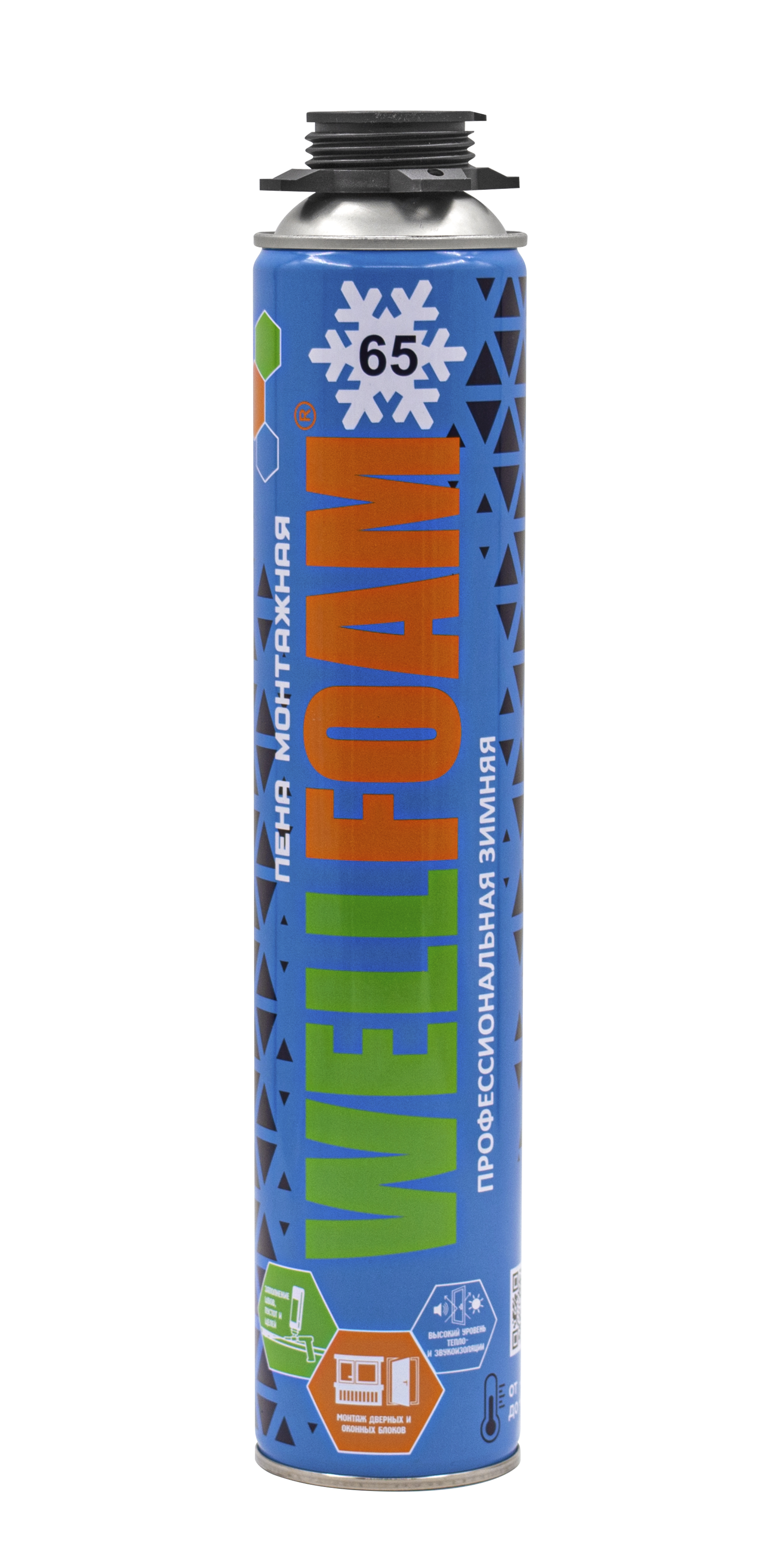 Пена монтажная WellFoam проф. PRO 65  850/1000мл зимняя 69-9-303