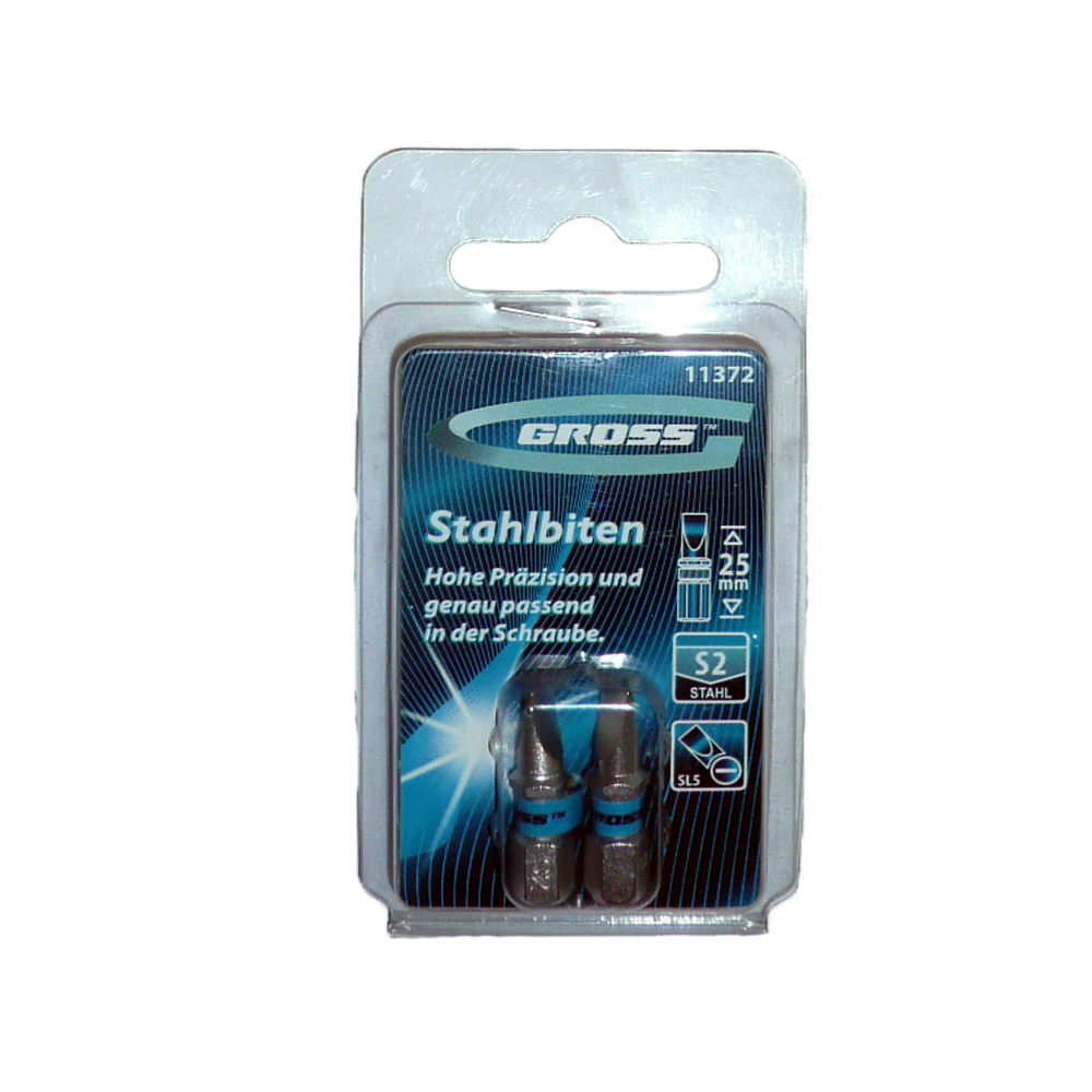 Набор бит SL5.0 х 25, сталь S2, 2шт/GROSS  11372                                             