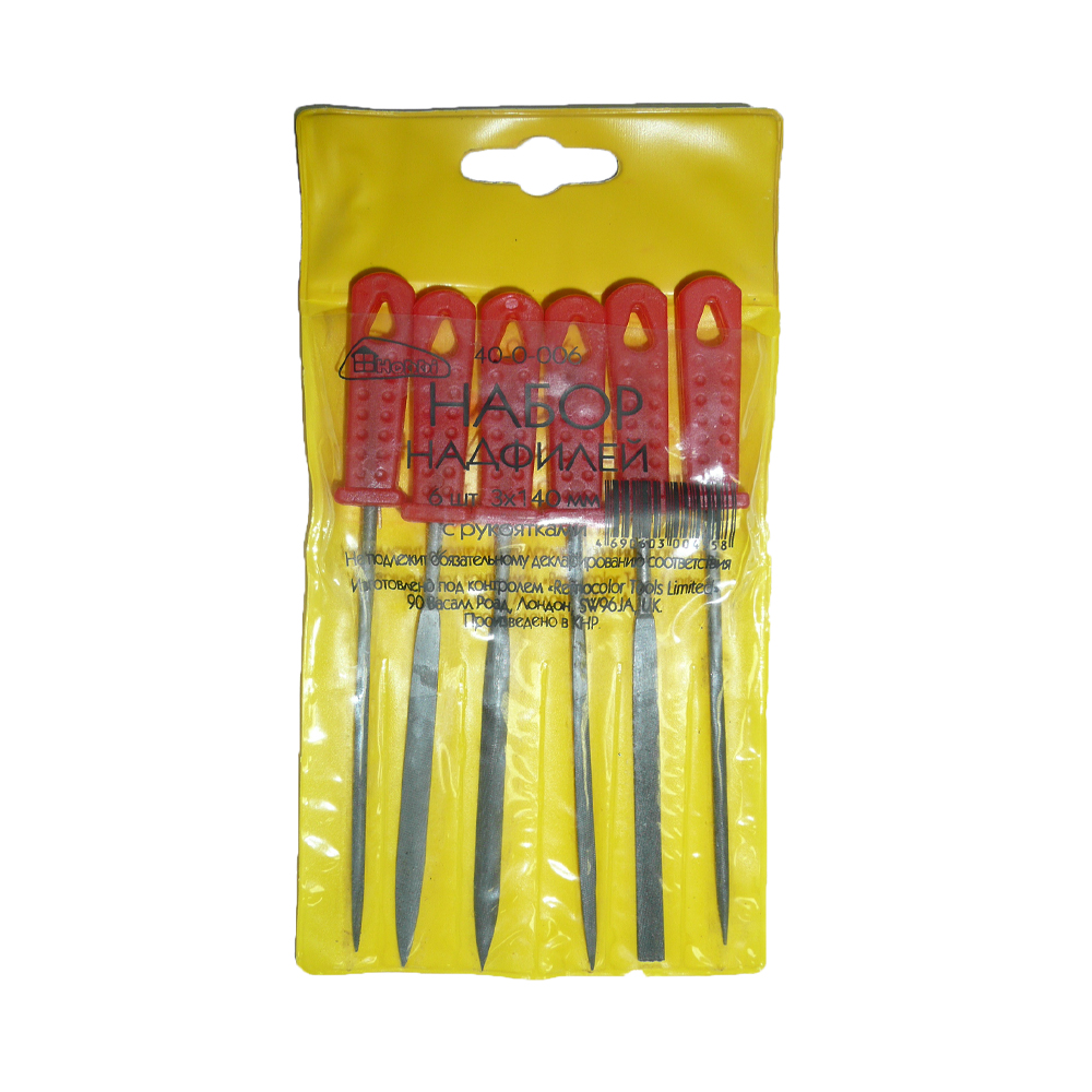 Набор надфилей 6 предметов 3*140мм Hobbi 40-0-006