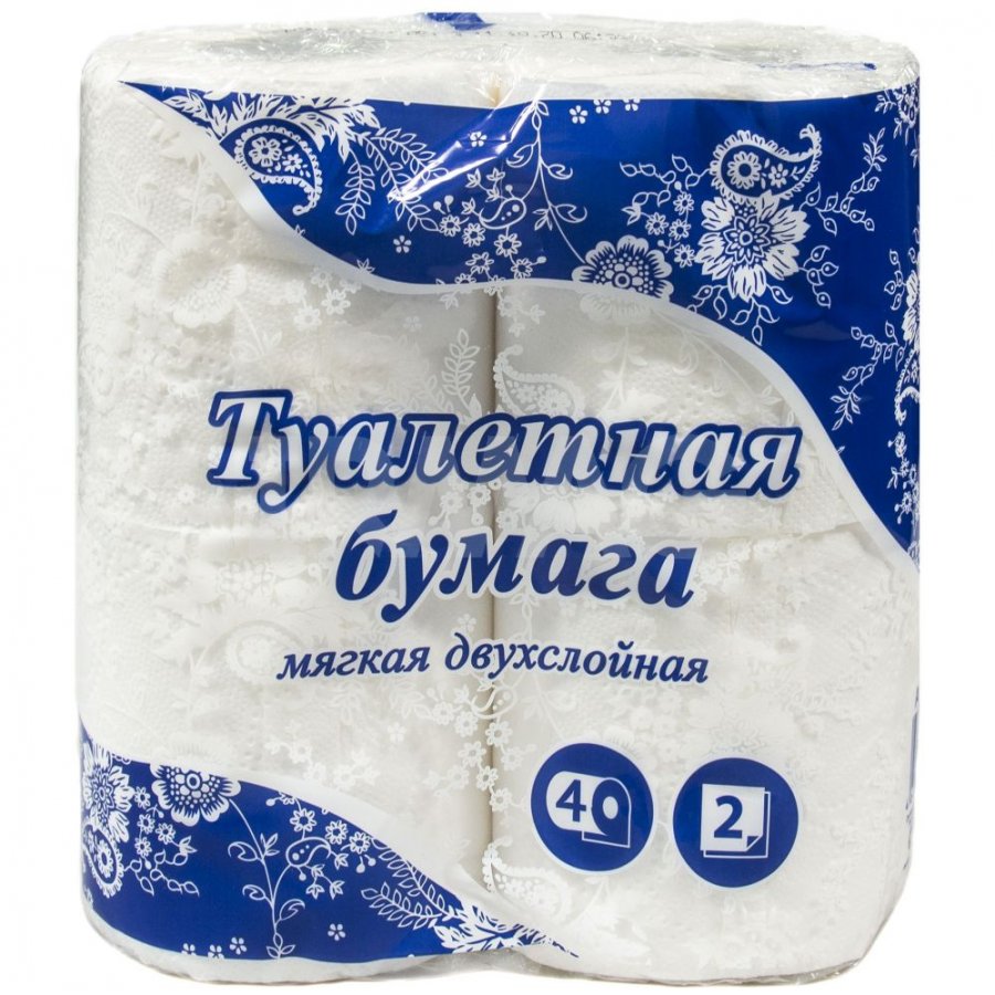 Бумага туалетная 4шт белая