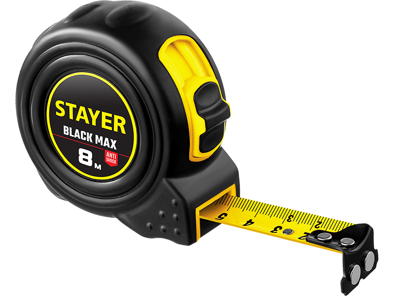 Рулетка STAYER ПРОФИ противоударный корпус 10м/25мм, 3410-10_z01