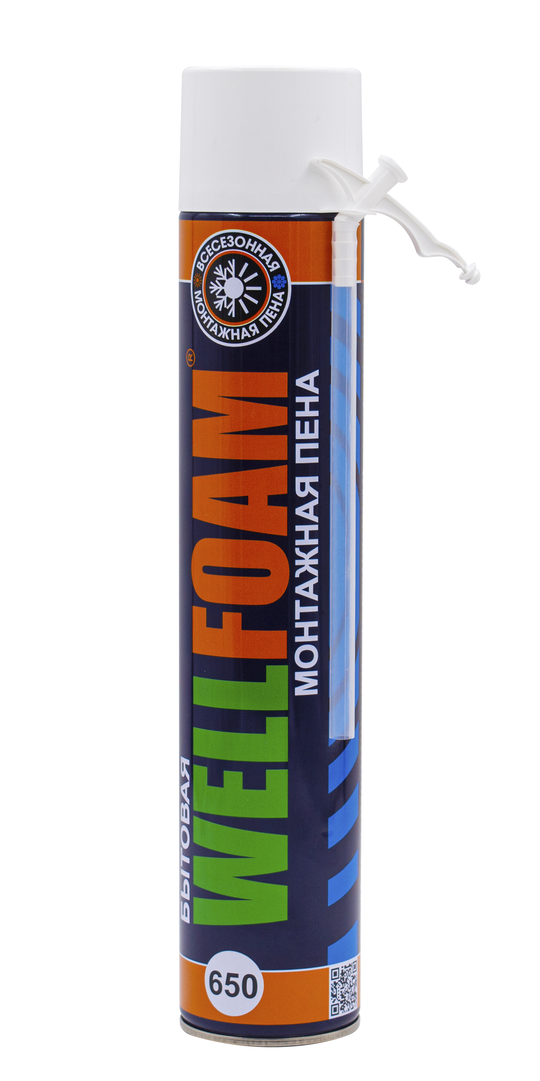 Пена монтажная WellFoam бытовая 1000мл всесезонная