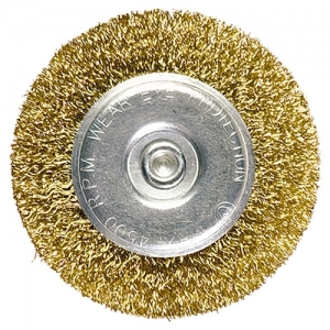 Щетка для дрели 100 мм плоская латунная проволока Hobbi 45-3-001